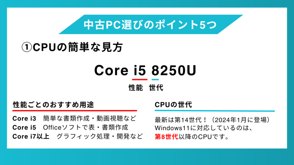 CPU 性能 見方