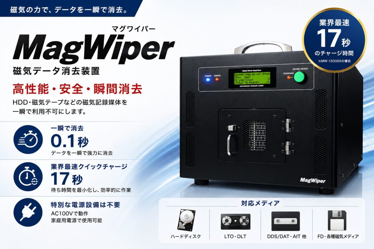 MagWiperによる磁気消去