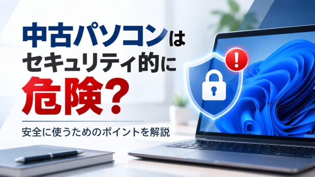 中古パソコンはセキュリティ的に危険？安全に使うためのポイントを解説